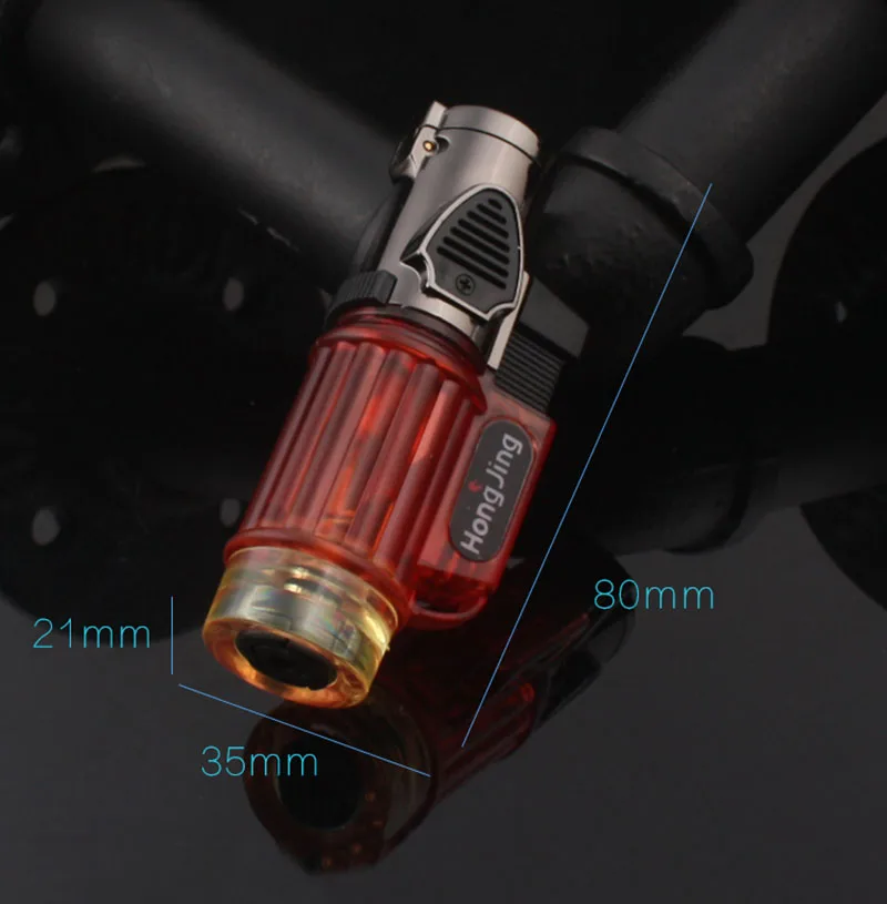 Креативная Бутановая газовая зажигалка. Три прямого струйного пламени.