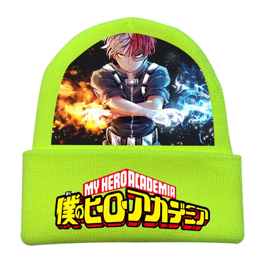 

2020 Cosplay Anime My Hero College Knitted Hat Men And Women Warm Wool Hat Women Knitted Winter Hat Female Customizable