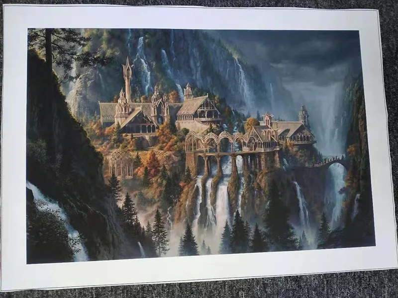 HD Печать на холсте, настенный арт, Lotr Rivendell, Властелин колец, плакаты, хоббит, картина маслом, декоративная картина, Современное украшение дома