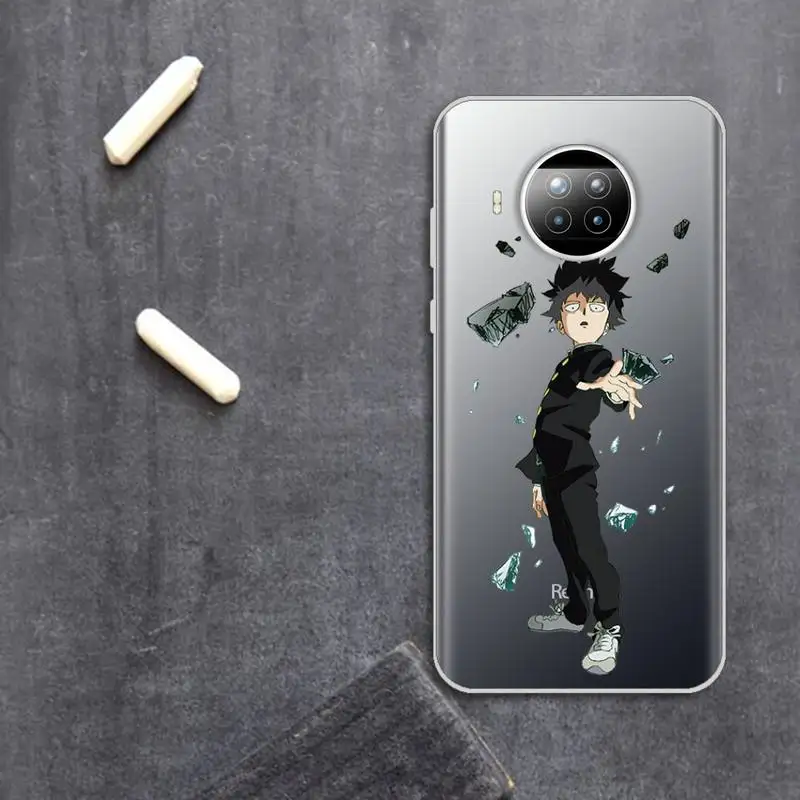 

Mob Psycho 100 Japan anime Phone Case Transparent for Xiaomi Redmi note 10 t 8 9 pro lite 11