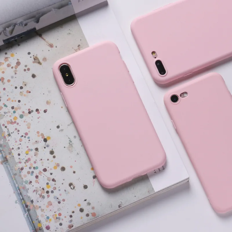 P Простой мягкий чехол moskado для iPhone 11 X XR XS Max 6 6S 7 8, чехол яркого цвета для iPhone 7 Plus, мягкий термополиуретановый чехол s - Цвет: P