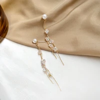 s925 needle delicate jewelry flower drop earrings pretty design sweet korean temperament tassel earrings for girl lady gifts