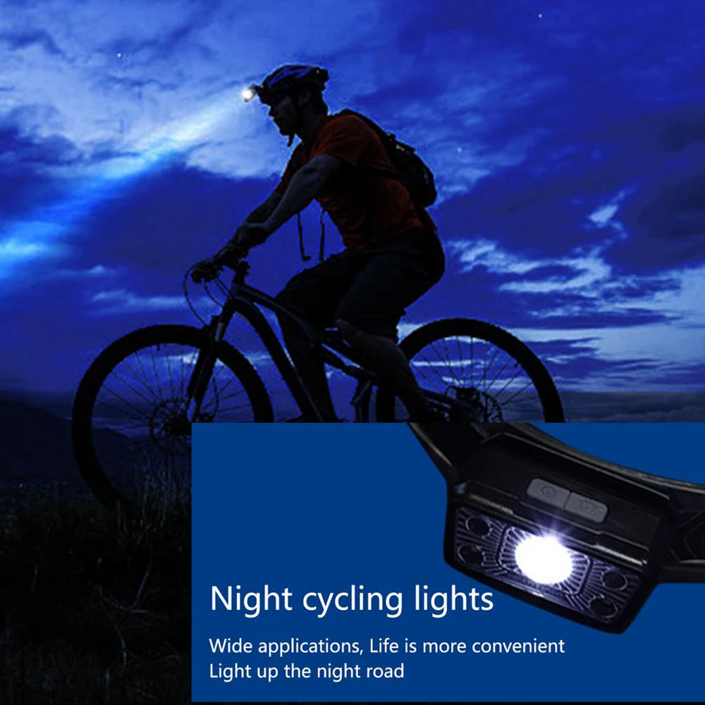 Фонарь налобный светодиодный водонепроницаемый с USB-зарядкой и 5 режимами работы