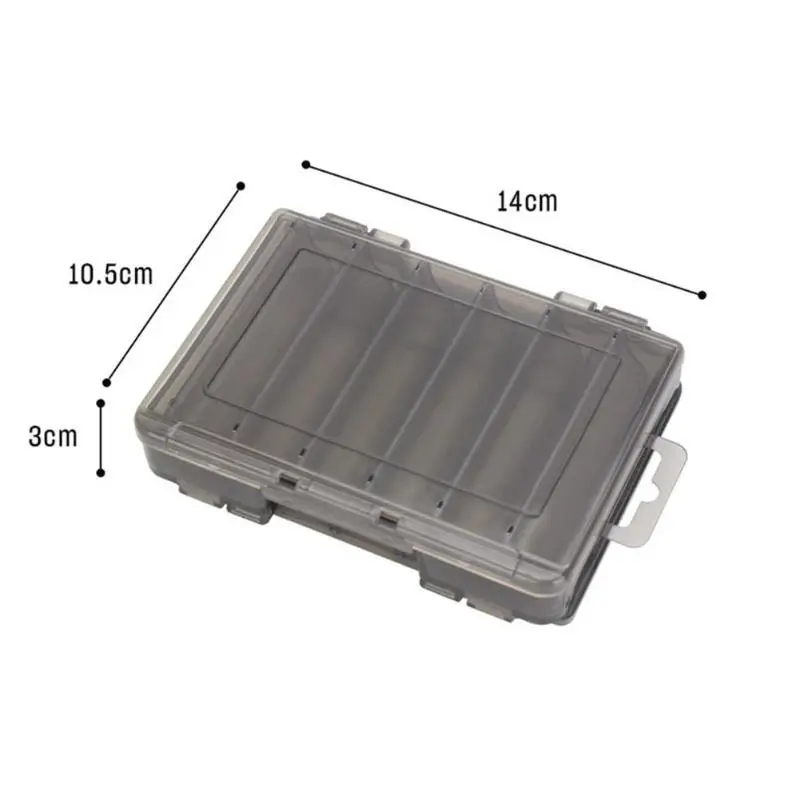 Double Sided Fishing Tackle Box 12 14 Compartments Bait Lure Hook Storage Classified Accessories | Спорт и развлечения