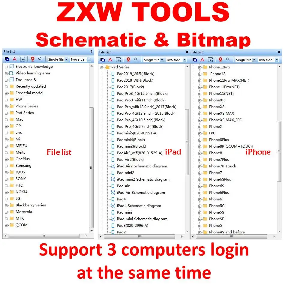 Official ZXW Team zxw tools V3.3 for Mobile phone motherboard repair drawing 1 Year . |