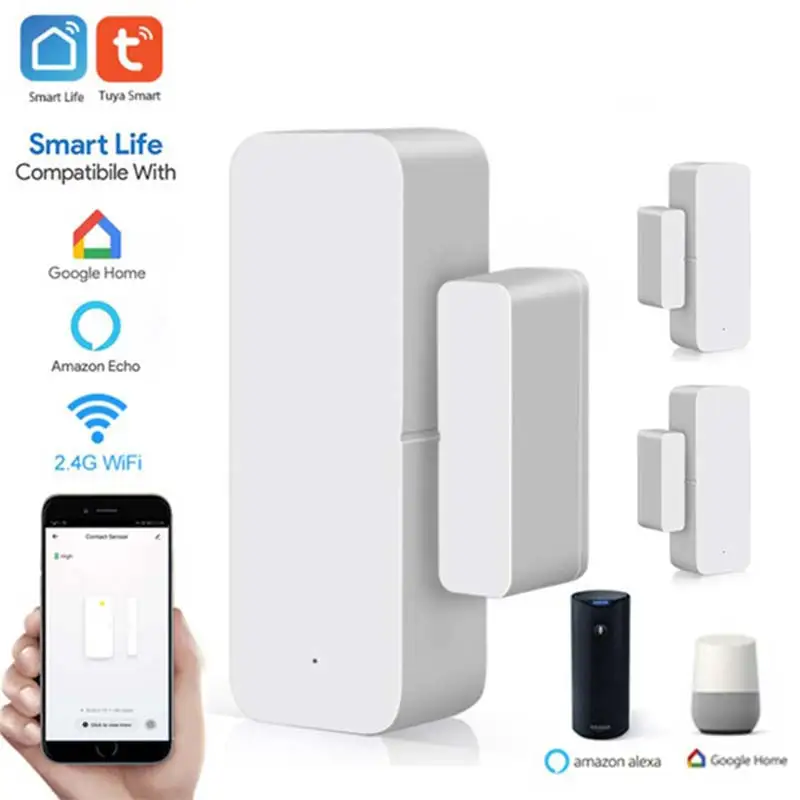 Tuya WiFi датчик для двери Смарт дверь открытой/закрытый детекторы Smartlife APP Wi Fi