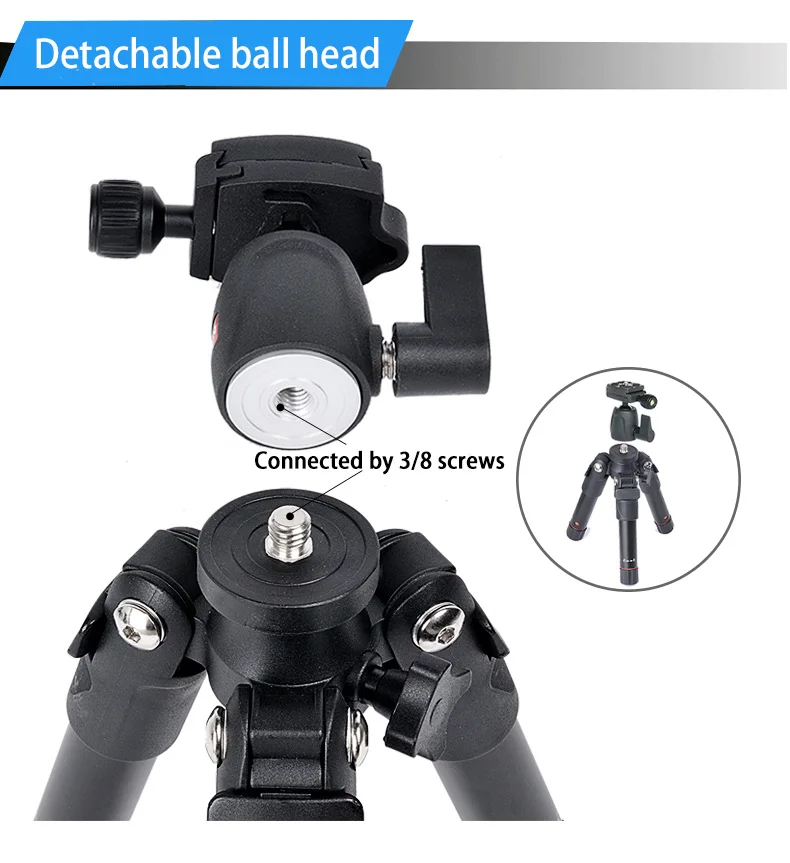 BEXIN мини-штатив dslr настольная камера подставка для телефона штатив Гибкий портативный складной дорожный штатив для dslr камеры с мини-шаровой головкой