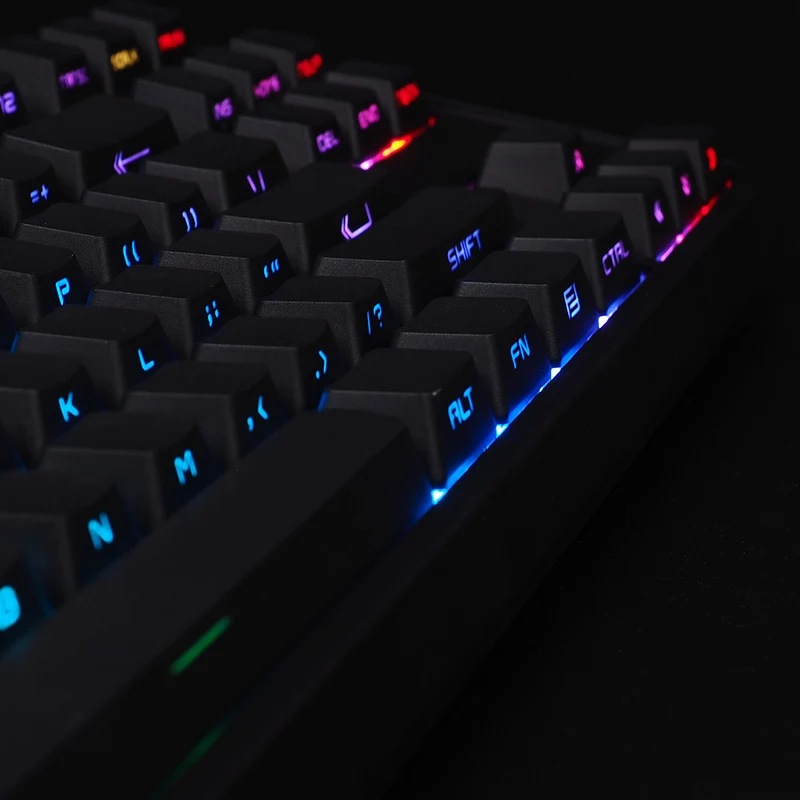 Механическая клавиатура keycool 87RGB с люминесцентными боковыми клавишами PBT