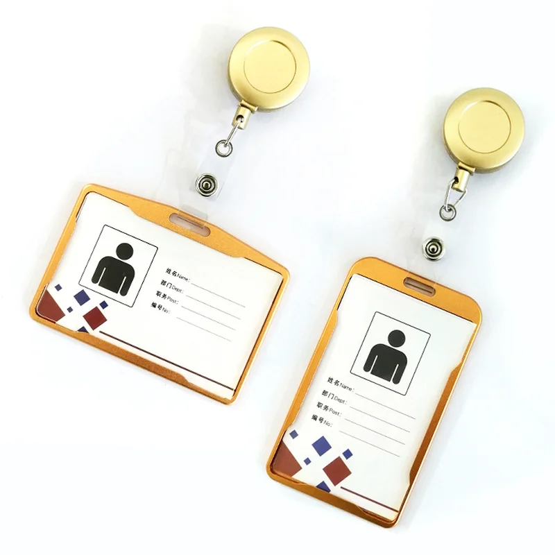 Бейдж из АБС пластика для удостоверения личности держатель алюминиевого сплава