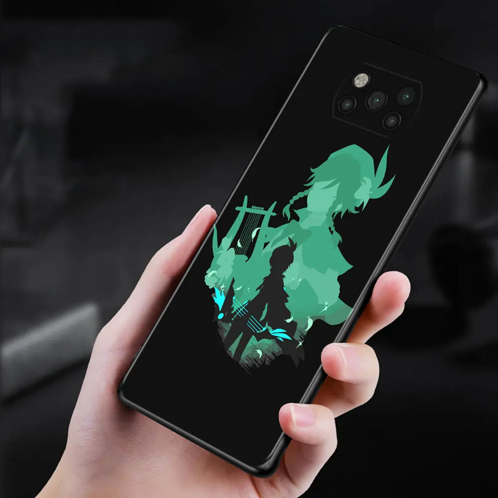 phone case for xiaomi poco x3 nfc x3 m3 pro x3 f3 gt f1 cover for mi 11t 10t pro 9t 11 note 10 lite civi genshin impact anime free global shipping