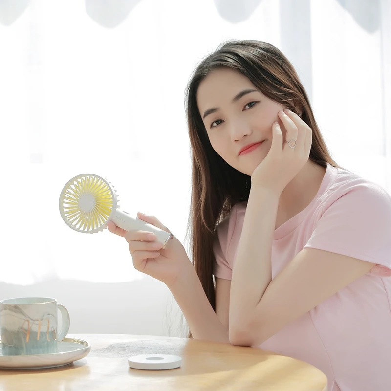 

Handheld Fan with Cosmetic Mirror Rechargeable Air Cooler for Home