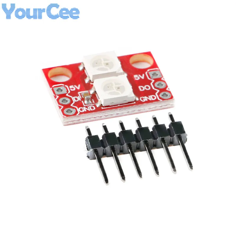 Модуль светодиодной панели WS2812 WS2812B 1 2 4 7 9 16 25 32 64 бит WS 2811 5050 RGB цветной контроллер 5
