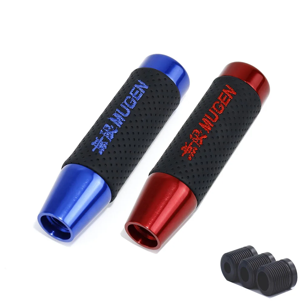 Новый 13 см MUGEN алюминий с ПВХ кожаная ручка переключения передач для