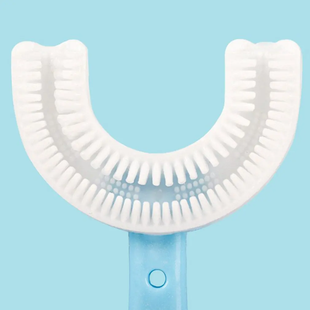 Детская зубная щетка U Силиконовая ручная уборка рот с мультяшным рисунком 6-12 лет