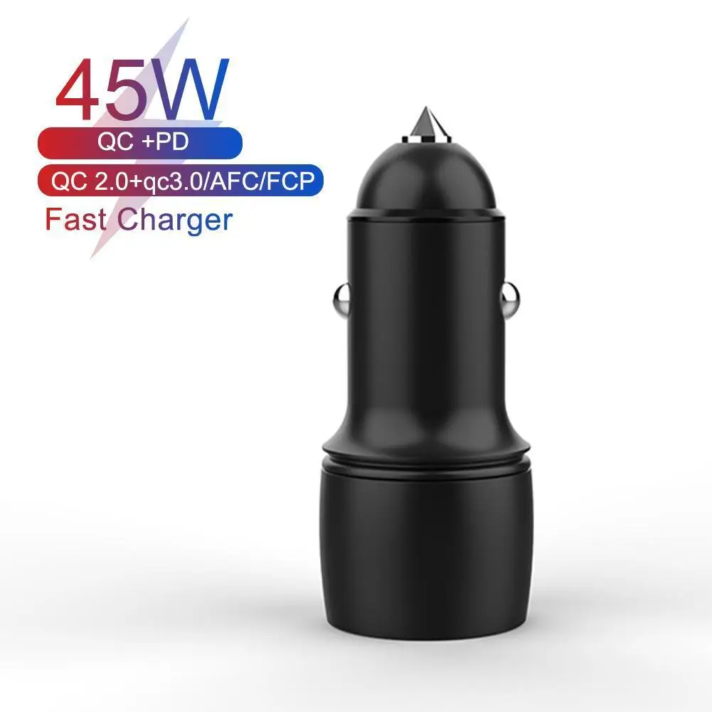 

Car Chargers Fast Charging For Samsung Iphone 13 12 Pro Max Universal Aluminum USB Car-charger Adapter