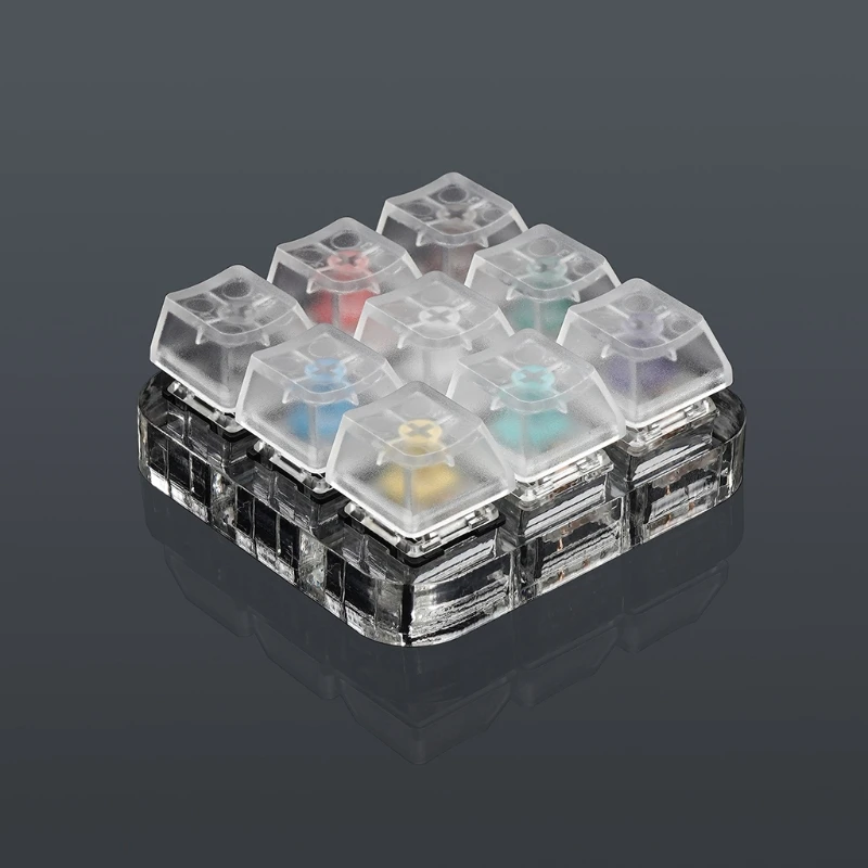 

9 Key Translucent Keycaps Testing Tool Gateron MX Switches Keyboard Tester