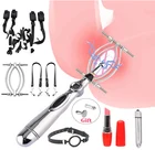 Поражения электрическим током вагинальные SM половых губ масло ниппель для клипа зажим Стимулятор клитора Секс Вибратор под кроватью ремень рот кляп набор игрушек для секса