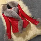 Пальто женское Короткое из искусственного меха, с отложным воротником, черного и белого цветов, зимнее, пушистое, размера плюс