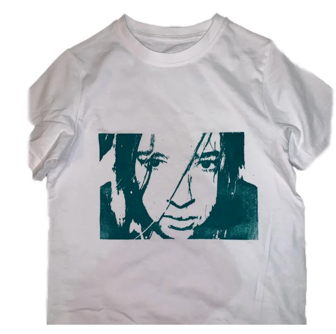 

Tie Dye Top Summer Women 2021 Y2K Vintage Printed Streetwear White Round Neck Casual T-shirt Adults Human Face Short Sleeve