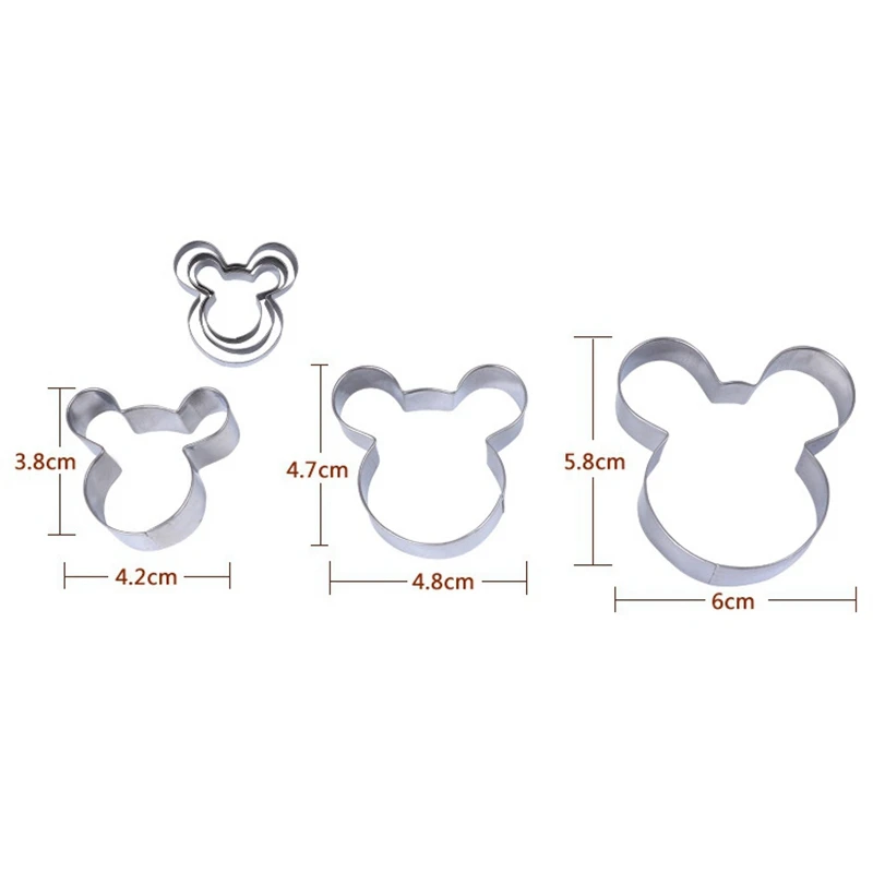 3pcs Mouse Cookie Cutter Fast Shipping Stainless Steel Cut Biscuit Mold Cooking Tools Set Vegetable Chopper Kitchen Accessories | Дом и сад
