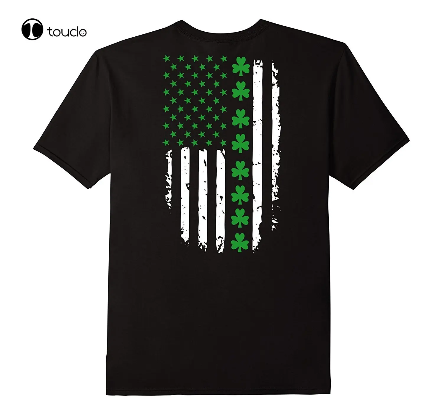 

New Summer Casual Tee Shirt St. Patrick'S Day Irish American Flag T-Shirt Custom Aldult Teen Unisex Digital Printing Tee Shirt
