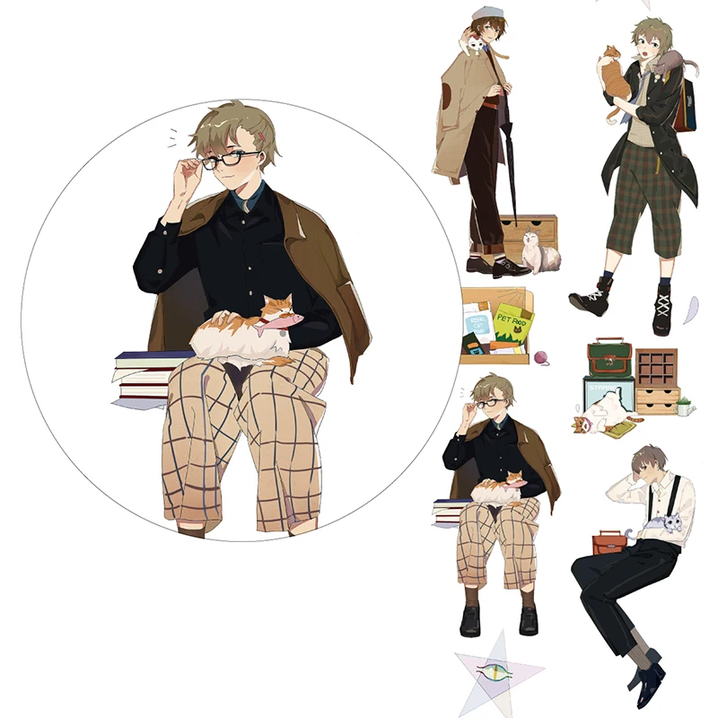 Лента Washi Кот и человек канцелярские принадлежности каваи журнал поставок