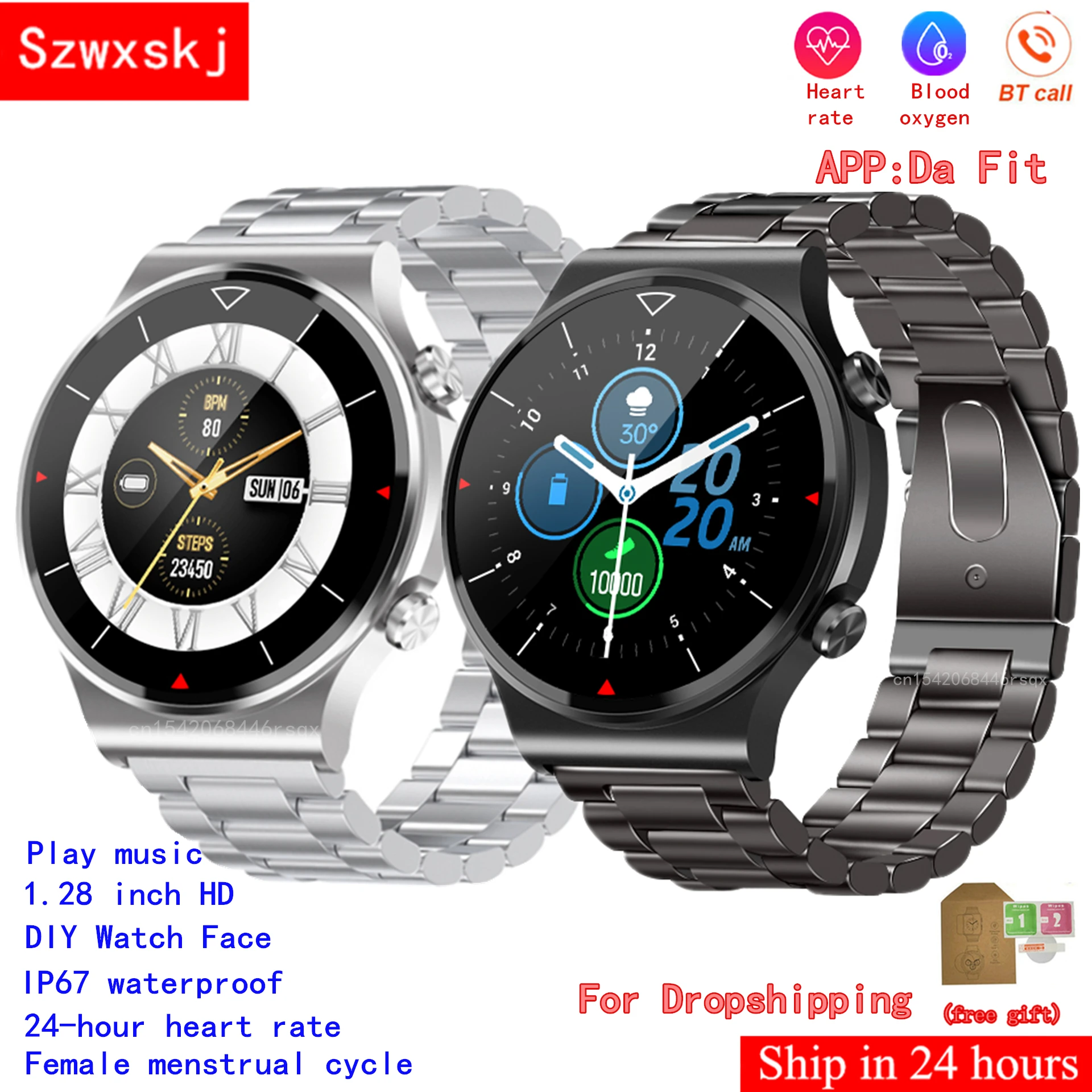 

JM02 Smart Watch Handsfree Call Smartwatch Men Women Fitness Sport Health Tracker Watch IP67 Waterproof Heart Rate PK GT2 KK70