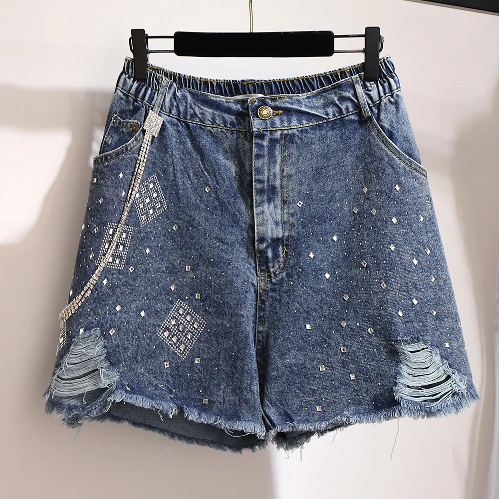 Женские джинсовые шорты большого размера 2XL 6XL летние повседневные плюс 5XL с