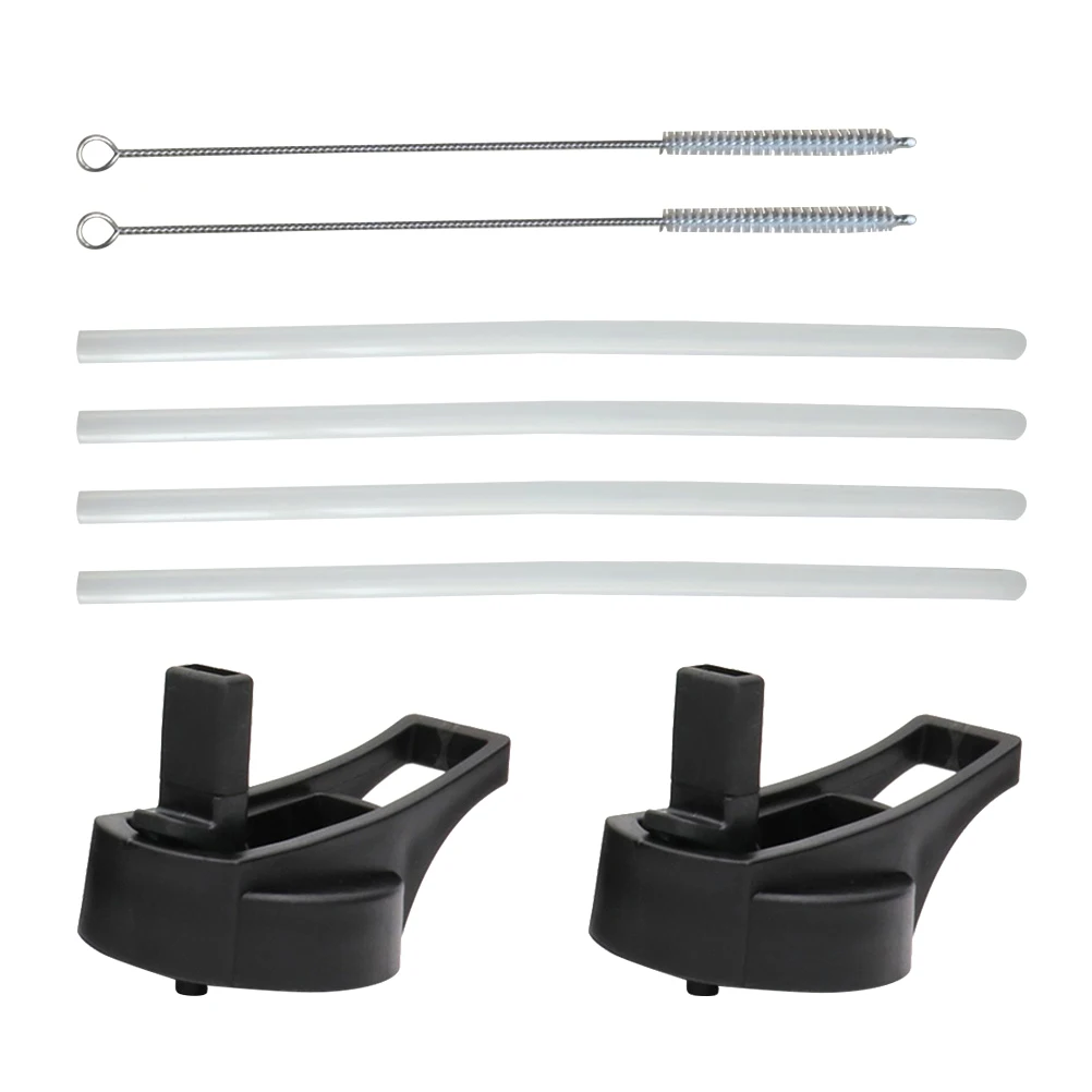 Новые колбы соломенная крышка широкий рот Флип Топ с 4 соломинки 2 чистящие щетки