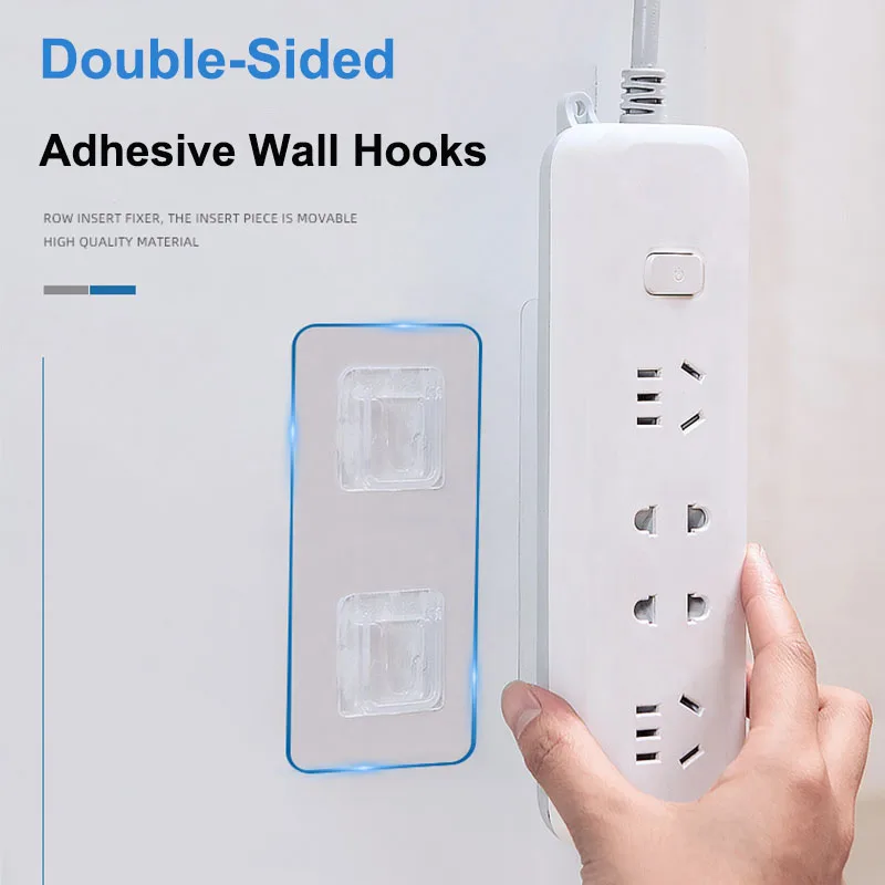 

Wall Hooks Adhesive Hanger Double-Sided Wall Storage Holder Transparent Hooks Cup Sucker 5/10 Set For Kitchen Suction Strong