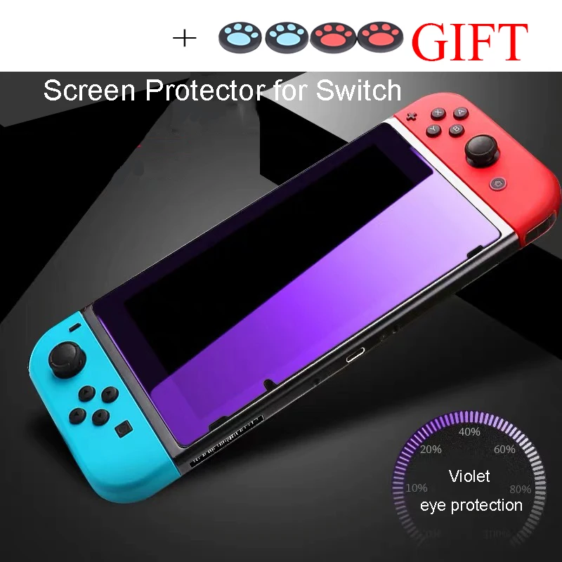 purple glass 1p Защитная пленка для экрана из закаленного стекла 9H для переключателя NAND, прозрачная защитная пленка для переключателей, аксессуары - Цвет: purple glass 1p