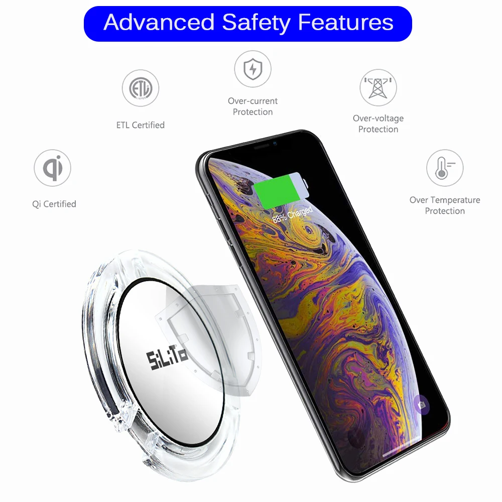 2020 популярный Qi зарядный коврик для IPhone 11 Pro XS Max XR X 8 Plus 18 Вт Быстрое беспроводное