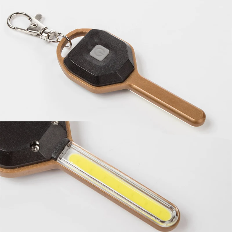 Usb фонарики Мини светодиодный фонарик COB брелок Тактический 2 Mode свет