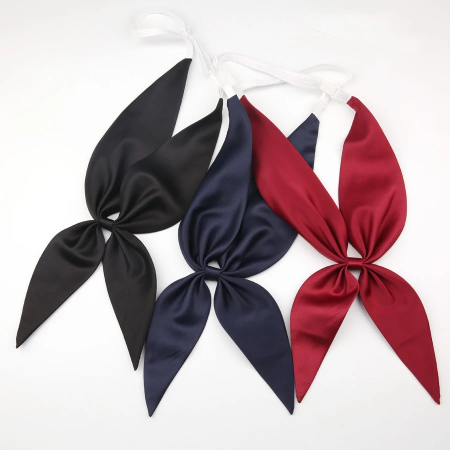 Женский винтажный галстук-бабочка Linbaiway однотонный рубашка с бантом женский