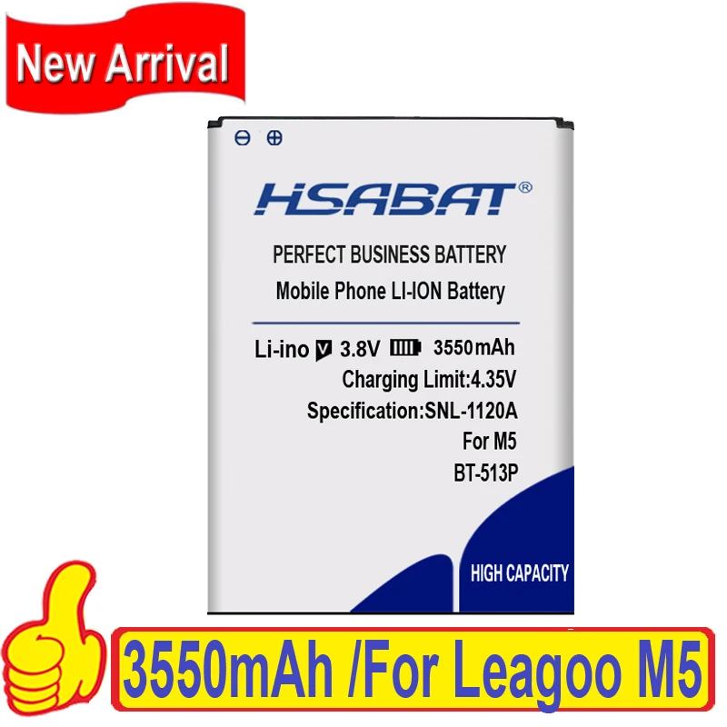 HSABAT 100% новый BT-513P аккумулятор 3550mAh для Leagoo M5 батареи Смартфона | Мобильные