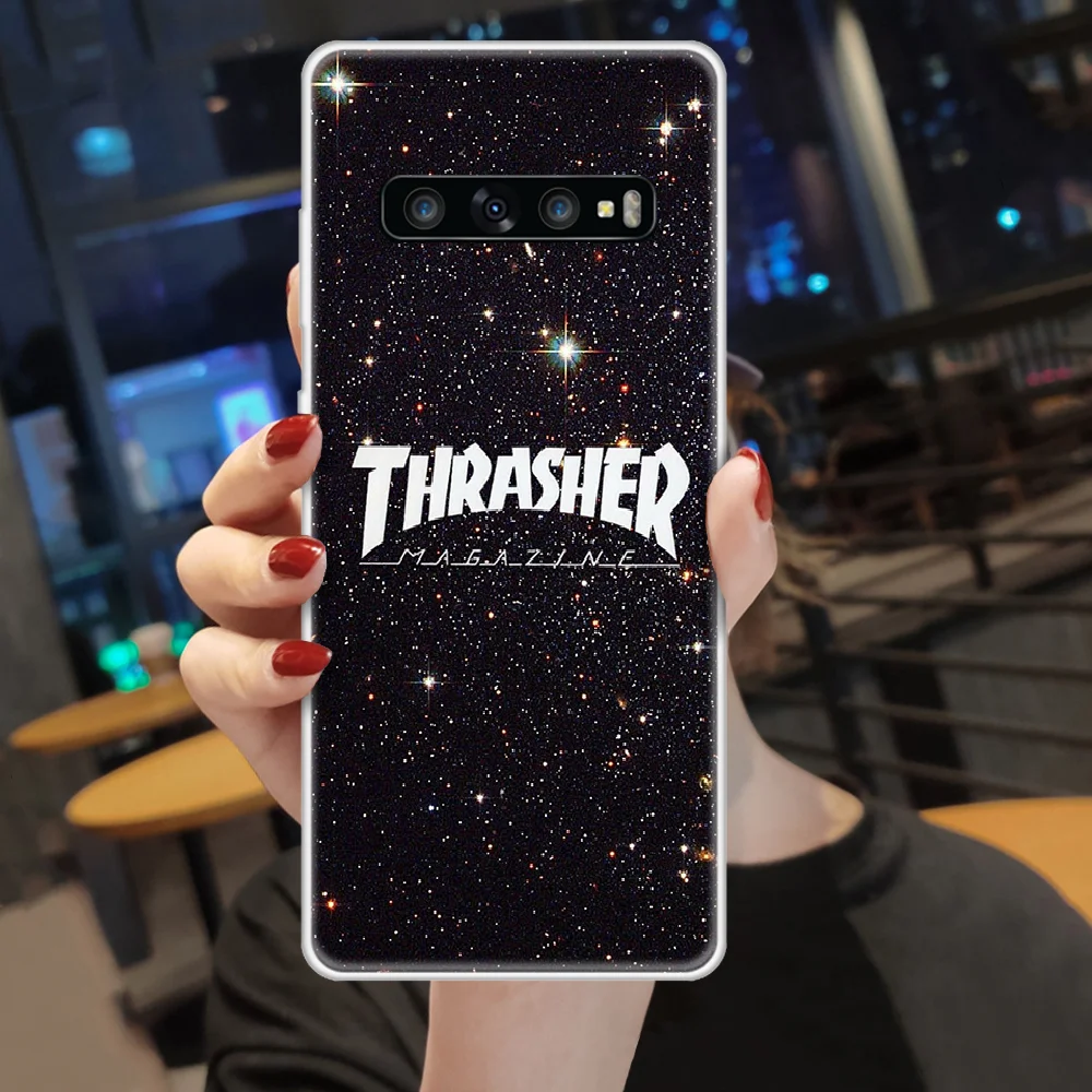 

Fashion Brand T-THRASHERS Phone Case Cover Hull For SamSung Galaxy S M 6 7 8 9 10 20 30 31 Edge Plus E Lite transparent Hoesjes