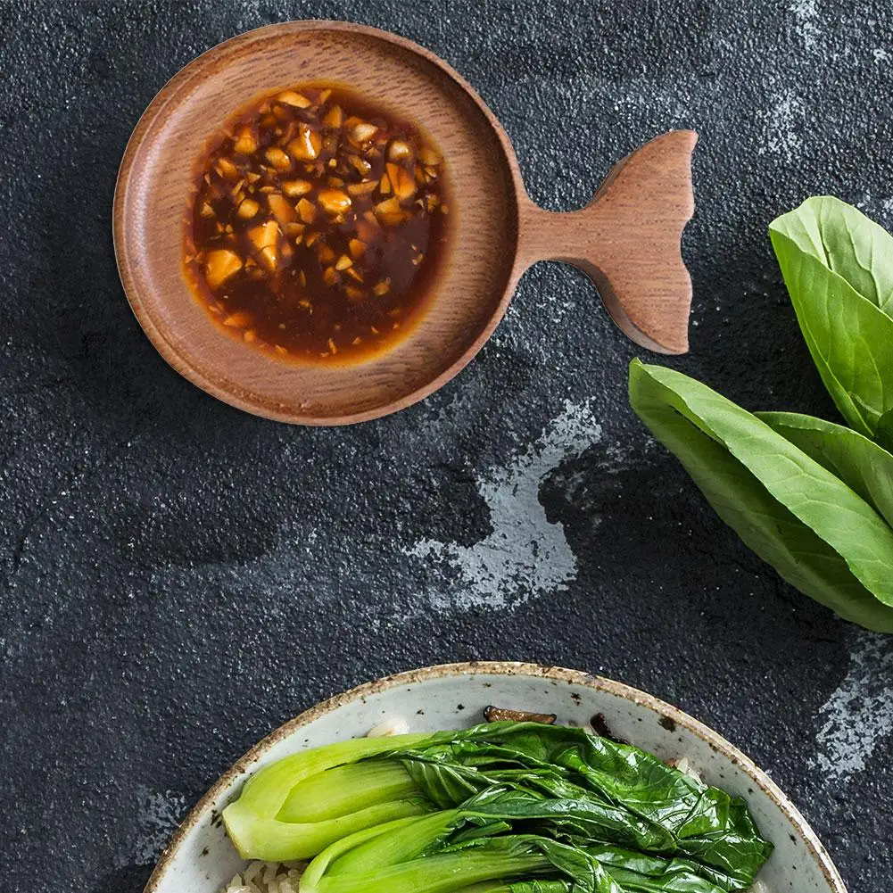 Деревянная тарелка для соуса 7 типов японский соус блюдо в форме животного миска