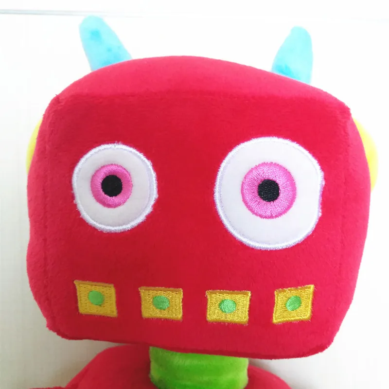 Мягкая красная игрушка робот 36 см мягкая вельбоа 100% полиэстер вышитая милая