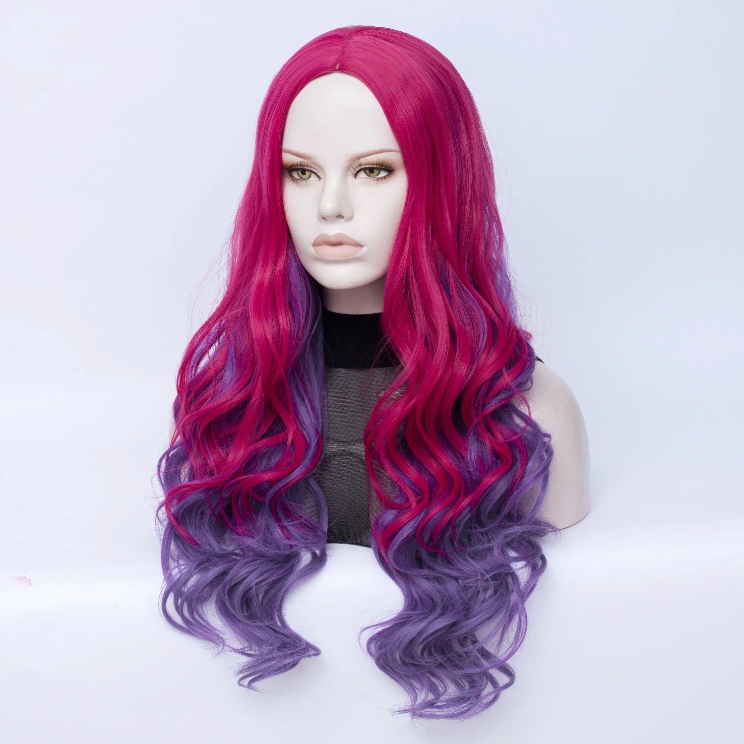 Similler женский длинный кудрявый синтетический парик для косплея Розовый Красный