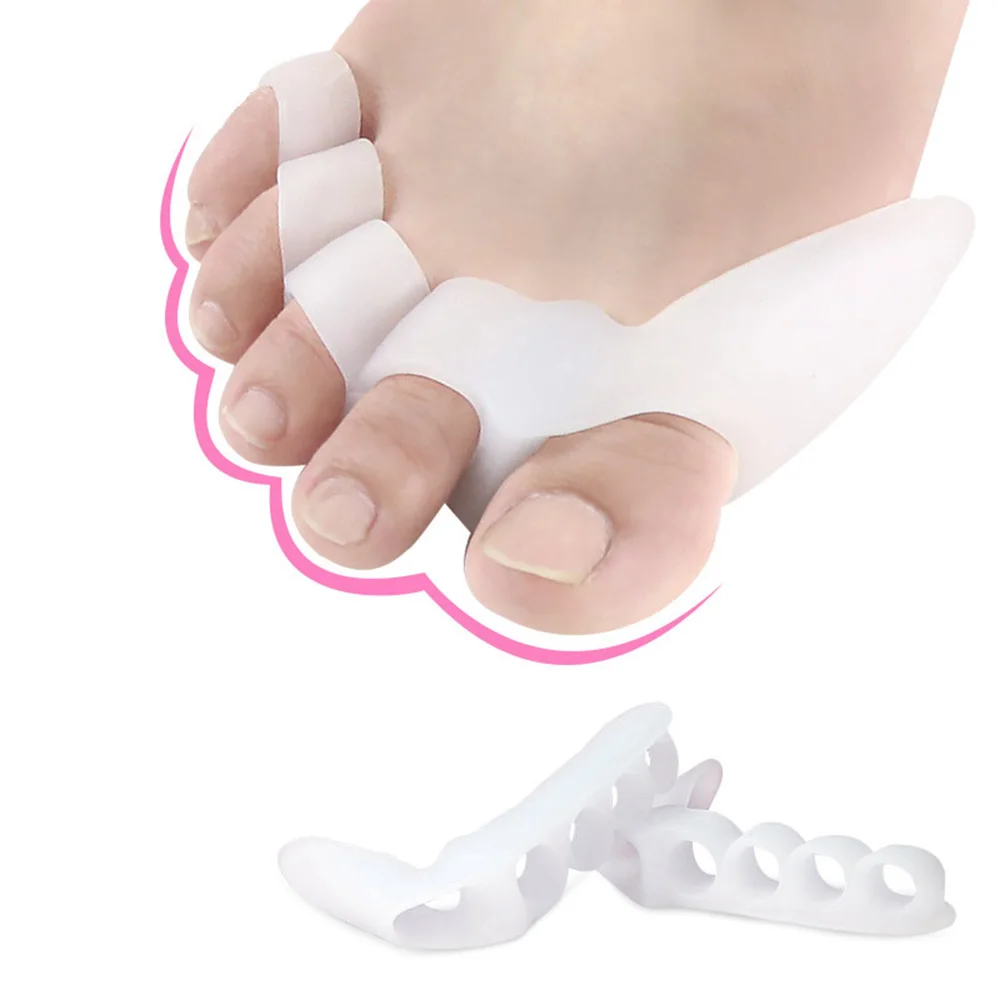 

2pcs Silicone Toe Separators Bunion Correctors Hallux Valgus Corrector Foot Finger Splitter Thumb Spacer Feet Spreader