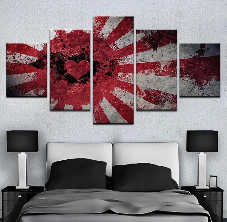 

Modular Pictures Frame HD Prints Canvas Painting 5 Pieces Home National Flag Decor Abstract Wall Art Office Study Artwork Poster