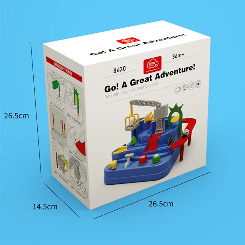 

2020 Xmas Manual Car Adventure Track Toys For Children Educational Vehicles Adventure Toys Parking Lot simulation Gift For Boys