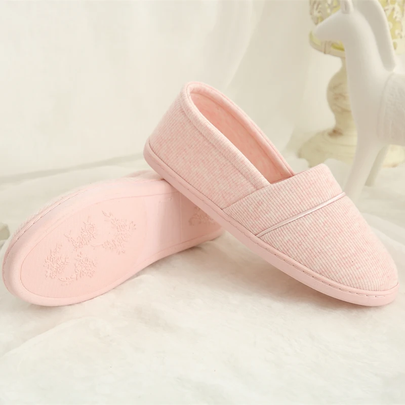 Women Cotton Slippers Soft Sole Anti-slip Confinement Shoes Ladies Indoor Slipper Comfortable Female Home Floor Flat Shoes SH427