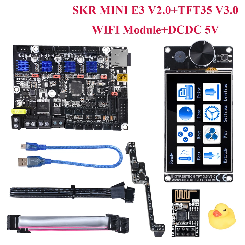 

BIGTREETECH SKR MINI E3 V2.0 Control Board+TFT35 V3.0 Touch Screen+WIFI+DCDC 5V 3D Printer Parts For Ender 3/5 Upgrade CR10