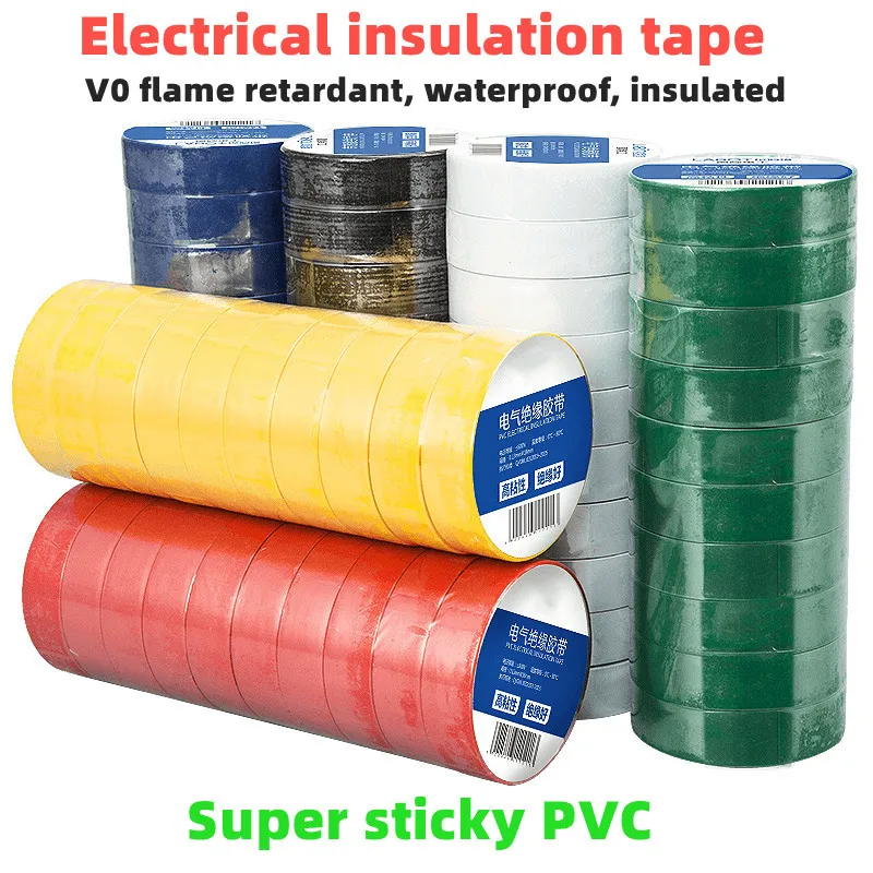 5pcs Electrical Tape,Insulation Tape,Electrical Tape,Ultra-Thin And Ultra-Adhesive PVC Waterproof Tape, 1 Roll OF 9 Meters
