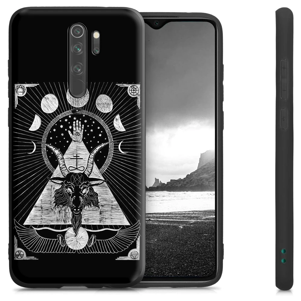 Чехол с головой козы сатаны для Redmi Note 9s 9 8 7 10 10s 10T K40 9T 9C 9A 10X Pro Prime NFC | Мобильные