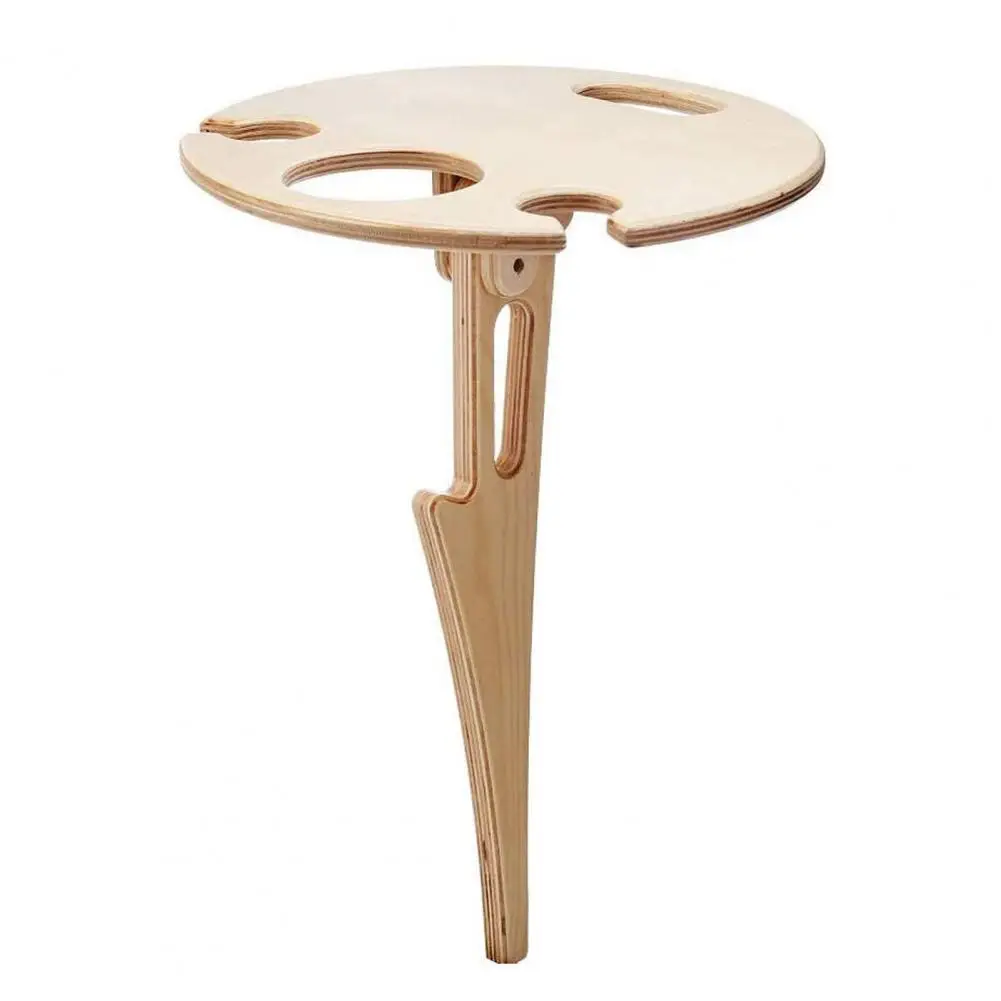 

Outdoor Wine Table Space-saving Picnic Table Foldable Wood Picnic Wine Table for Beach
