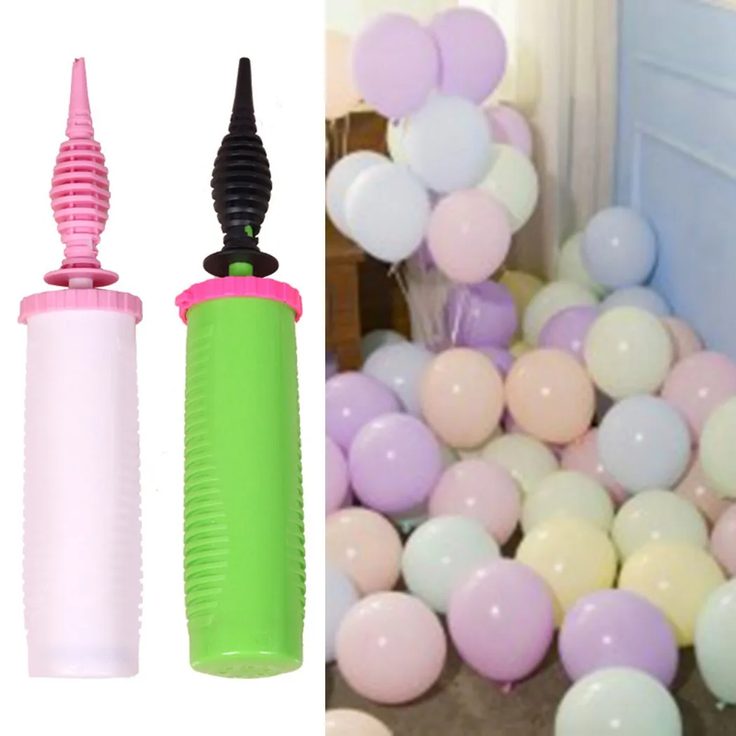 

1*Balloon Inflator 5cm * 31.5cm Portable Plastic Handheld Ball Balloon Air Pump Inflator Non-slip For Party High Quality