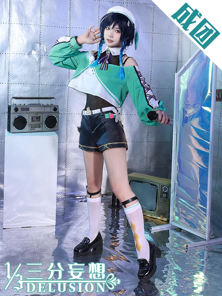 

Аниме игра геншин ударт Венти браслет на день рождения Повседневное платье Вечеринка Униформа Косплей Костюм Хэллоуин Бесплатная доставка...