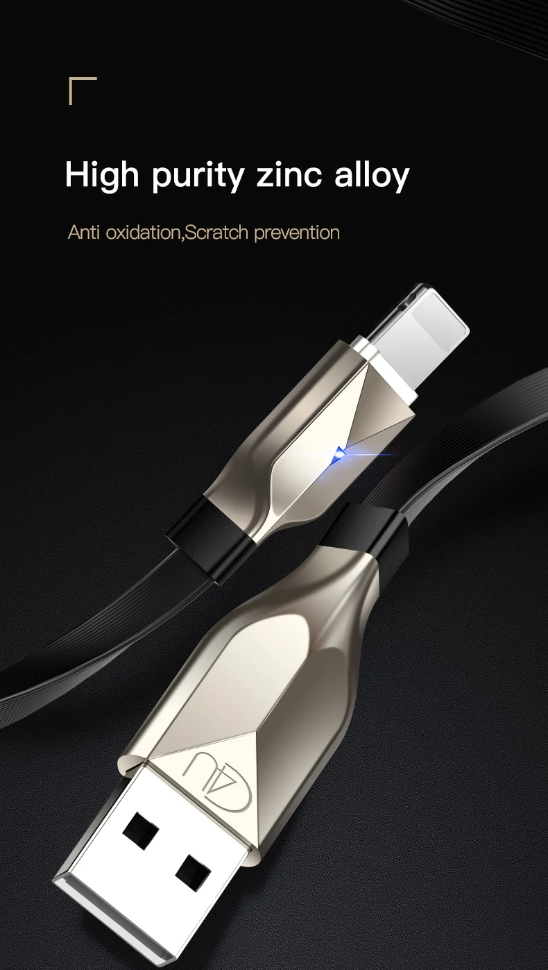 VLAMPO USB кабель для Apple iPhone X XS MAX XR 8 7 6 plus 2.5A кабель для быстрой зарядки мобильного телефона шнур для зарядки 1 м
